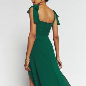 Reformation Twilight Dress in Emerald